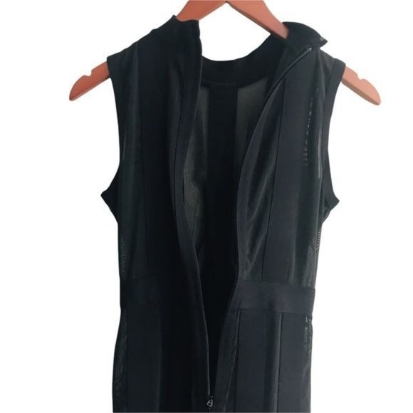 Mesh Bandage Striped Night Out Party Jumpsuit 2pc In Black Size Medium NWOT - Picture 7 of 13